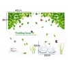  Loving Swans and Tree Leaves Wall Sticker
