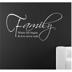 Family: Love never Ends Quote