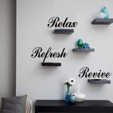 Relax Refresh Revive Quote Wall Decal