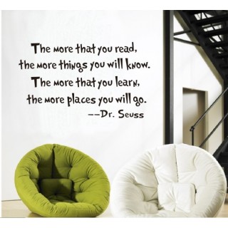 Read and Learn - Dr. Seuss Wall Quote Stickers